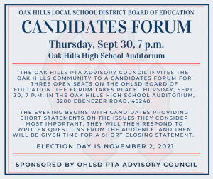 flyer on Candidates Forum